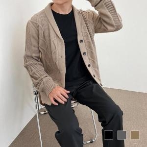 셀러허브 제미니 남자 꽈배기 니트 스웨터 가디건 SD-221002 S11283687_이미지