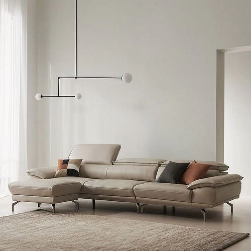 한샘 아르떼 천연가죽 소파 4인용 (스툴포함)_이미지