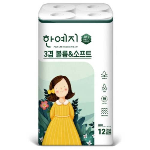 3겹 볼륨 앤 소프트 27m (12롤)