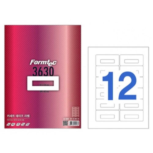 폼텍 카세트테이프 라벨 3630 (20매)_이미지