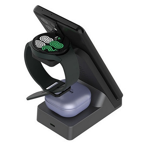 오로라모바일 Re:QM 15W 3in1 무선충전기 QWC-Q3100S (갤럭시워치용)_이미지