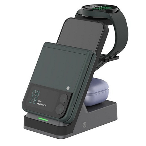 오로라모바일 Re:QM 15W 3in1 무선충전기 QWC-Q3100S (갤럭시워치용)_이미지