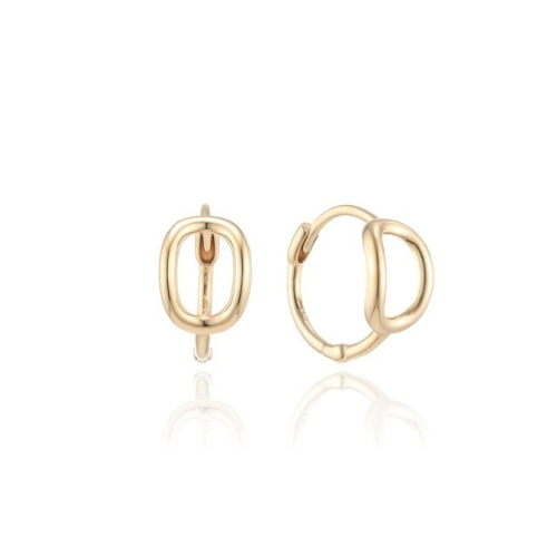 GB 라인 오벌 10K GOLD 원터치 귀걸이 LOTP3003T