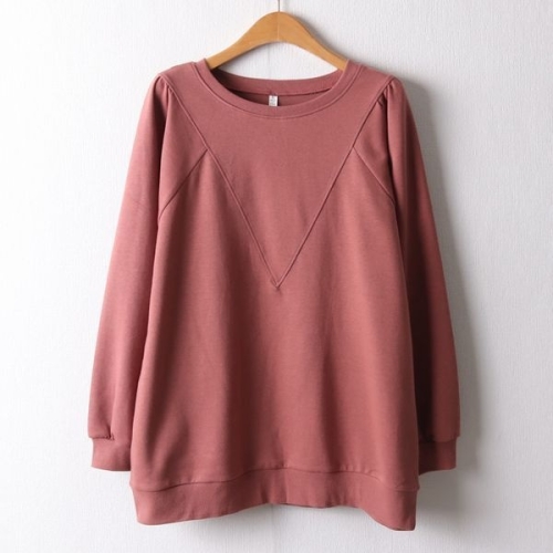 아이우먼 코튼셔링절개맨투맨 MNF557M512 빅사이즈