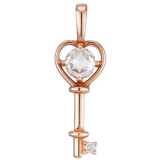 이랜드 로이드 10K 행운의 열쇠 스톤 비쥬참 펜던트 LPT20903T
