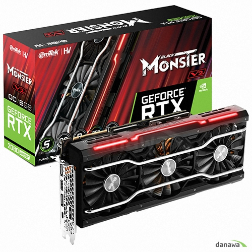 이엠텍 HV 지포스 RTX 2080 SUPER BLACK MONSTER V2 OC D6 8GB