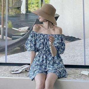 쉬폰 오프숄더 데일리 점프 슈트 WFJF6JT