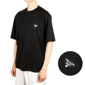  프라다 UJN837 240 F0002 SWMO 로고 반팔 티셔츠