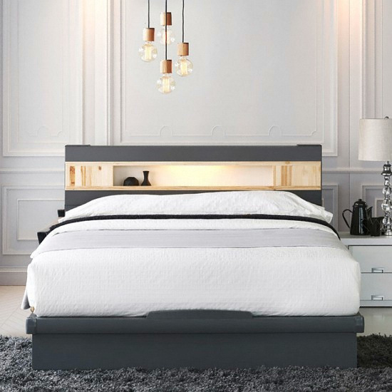 동서가구 세렌 편백 수납 LED침대 Q (양면본넬스프링)_이미지