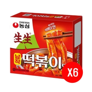 농심 생생납작떡볶이면 258g (6개)