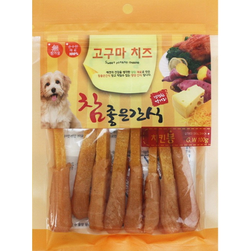  헬로도기 참좋은간식 고구마치즈 치킨봉 100g [1개]