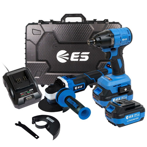 ES산업 20V 충전 콤보세트 EL20RG (5.0Ah, 배터리 2개)_이미지
