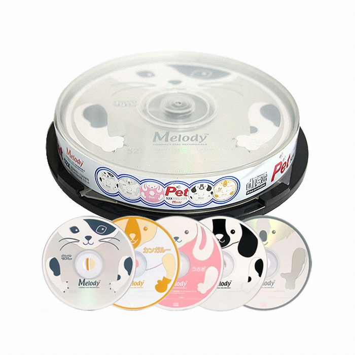 멜로디 CD-R 700MB 52x 케익 Pet (10장)_이미지