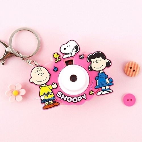 스누피 카메라 키링-분홍 KYR-WEDE846
