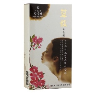 일진코스메틱 초담 트리트먼트헤어칼라 6호 자연스런황갈색 새치용