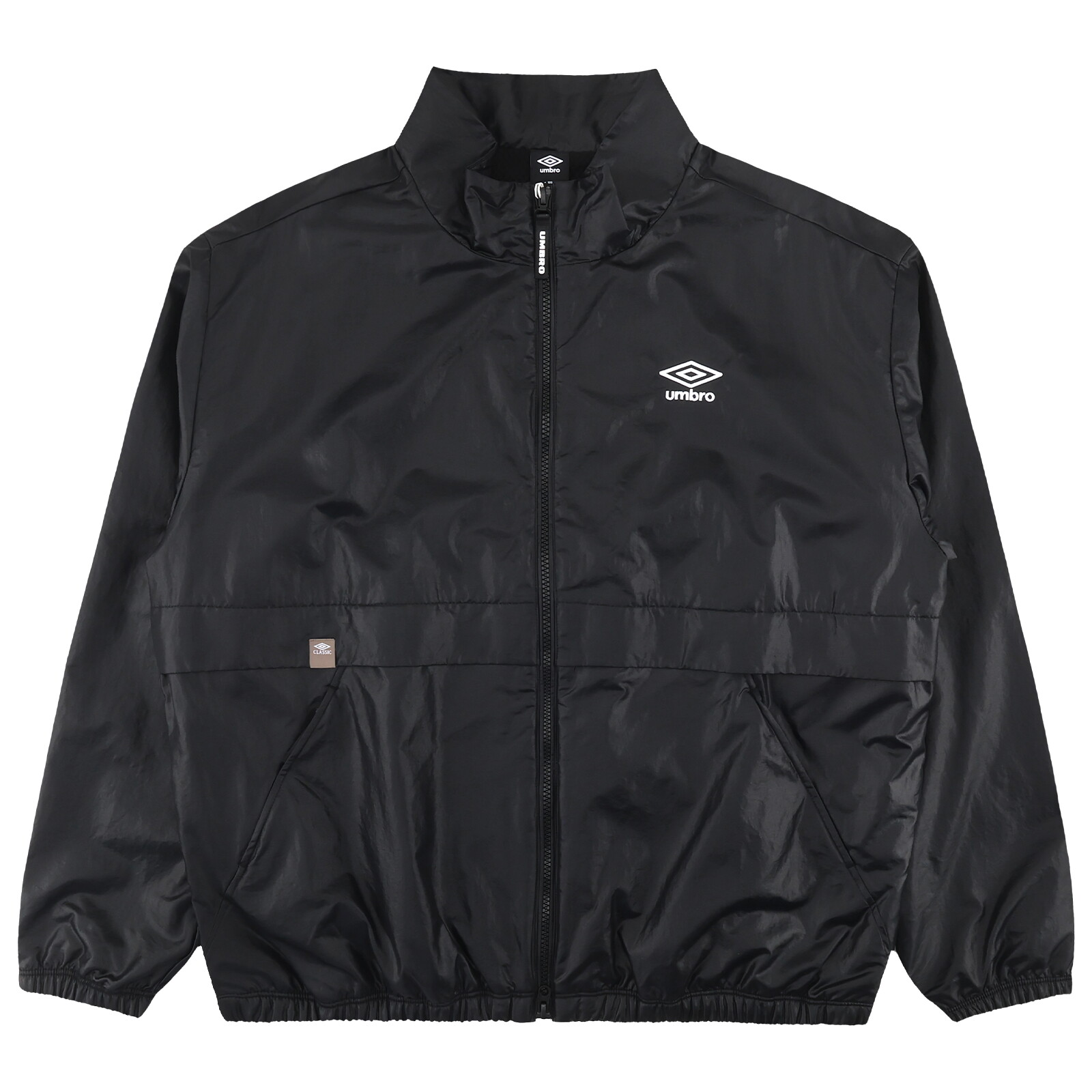 엄브로 클래식 스탠넥 웜업 바람막이 자켓 UR321CJK93BLK1