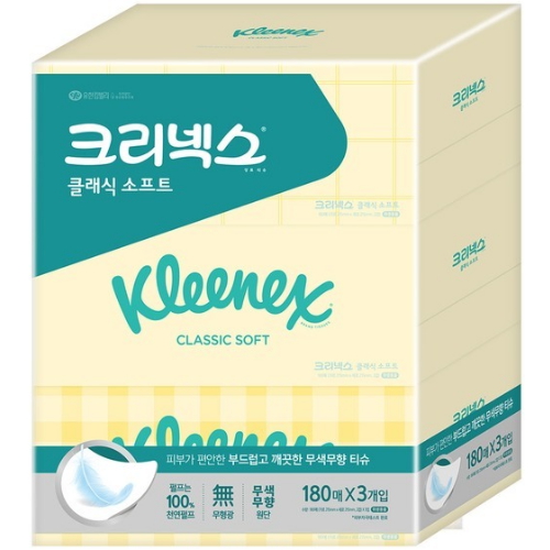 크리넥스 ㅤ클래식 소프트 180매 (3개입) *1팩_이미지