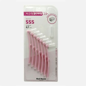 한미 덴탈 <b>치간</b><b>칫솔</b> L형 0.7mm SSS 7개입