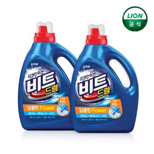 라이온코리아 비트 딥클린 파워 드럼용 3L (2개)
