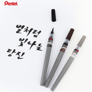 펜텔 컬러 브러쉬 피그먼트 붓펜_이미지