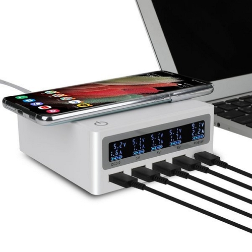 파워윈 PD PPS 130W 5포트 GaN 유무선충전기 868KW_이미지