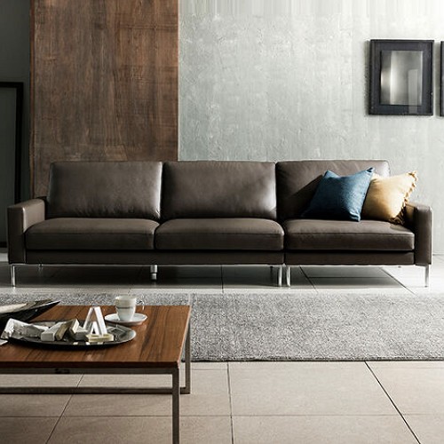 자코모 모네 이태리 천연가죽 소파 4인용