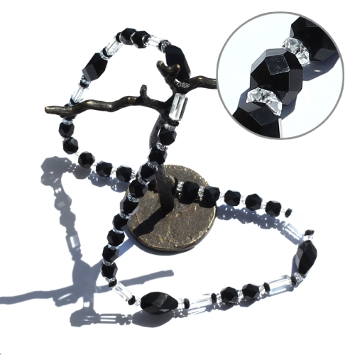 오닉스 컷팅 백수정 천연석 행운석목걸이 SNE-211426
