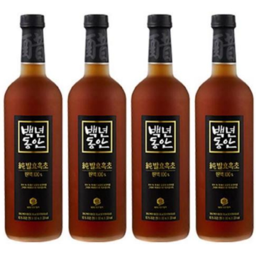 샘표식품 백년동안 순발효흑초 750ml (4개)