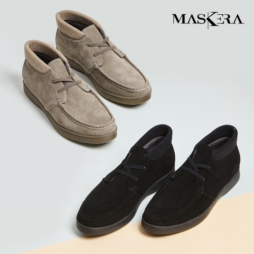 남성 방한 기모 천연가죽 스웨이드 앵클 로퍼 2가지컬러 사이즈 250-280 GA02M MK-GA02 남성 275 블랙