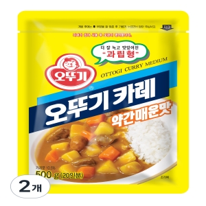 오뚜기 카레 과립형 약간매운맛 500g 2개