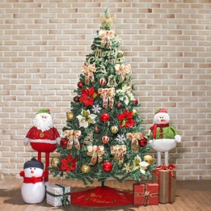 트리 카니발 골드&레드 중급 눈꽃트리 풀세트 (210cm)_이미지