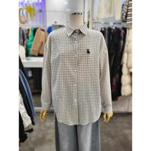 밸리걸 세이브존01 봄 체크 긴팔 롱셔츠 618350 46344543_이미지