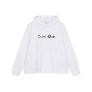 캘빈클라인 인증 JEANS 남 화이트 릴렉스핏 스탠다드 로고 후디 40HM231 YAA159415_이미지