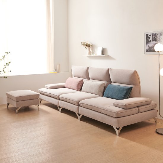 서광퍼니처 가이아 모듈형 스윙 아쿠아텍스 조야 패브릭 소파 4인용 (스툴포함)