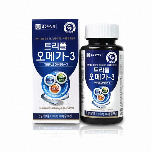 종근당건강 트리플 오메가-3 60캡슐이미지입니다. 누르면 해당 게시물로 새창이동합니다.