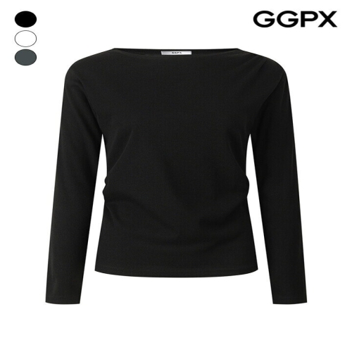 GGPX 보트넥 셔링 스판 티셔츠 GQ3TS004F_이미지