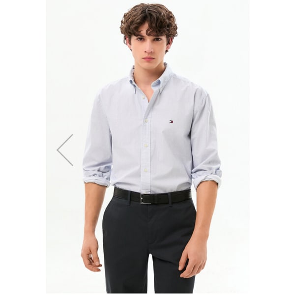 타미힐피거 Regular fit 포플린 페이크 솔리드 셔츠 T12G0WSH017MT1C7L 193702