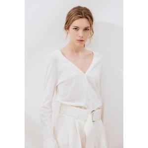 H&M 국내 에이치엔엠 여성 파인니트 가디건 화이트 1217219002