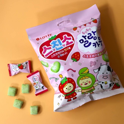 롯데제과 말랑카우 스트로베리 피스타치오 158g (1개)_이미지