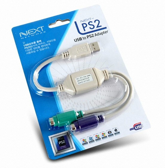 �������������ͽ� �ؽ�Ʈ USB to PS2 NEXT-PS2 ��ȯ ���̺�