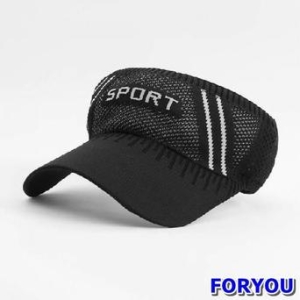 Foryou12375 햇빛차단 밴드형 스포츠 썬캡 블랙 중년모자 선캡모자 여름 남자썬캡