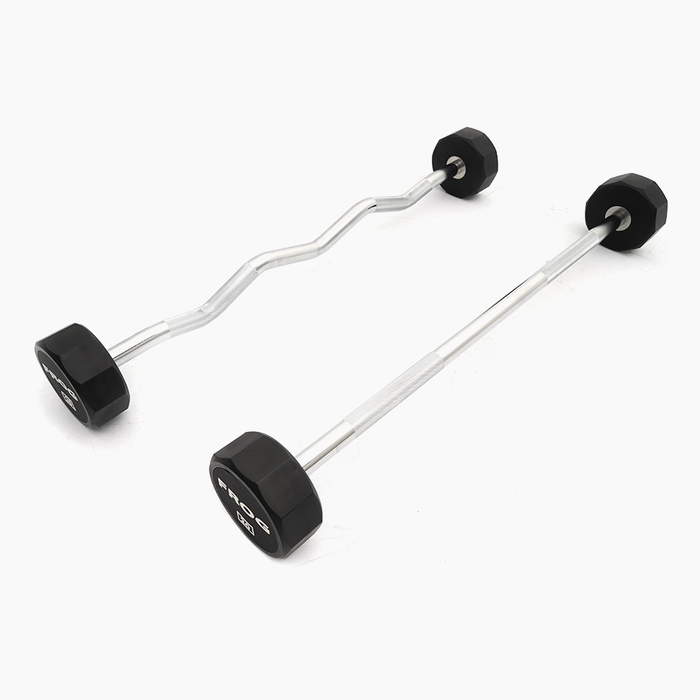 플러그피트니스 10각 폴리 고정 바벨 직선바 이지바 (25kg)_이미지