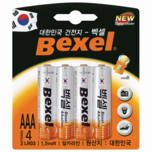 벡셀 알카라인 건전지 AAA (4개)_이미지
