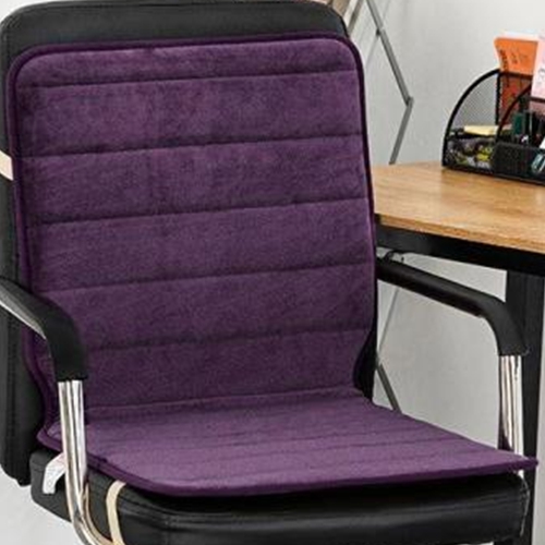 럭셔리 퍼플 체크무늬 히팅 전기방석 (해외구매, 110x50cm)_이미지