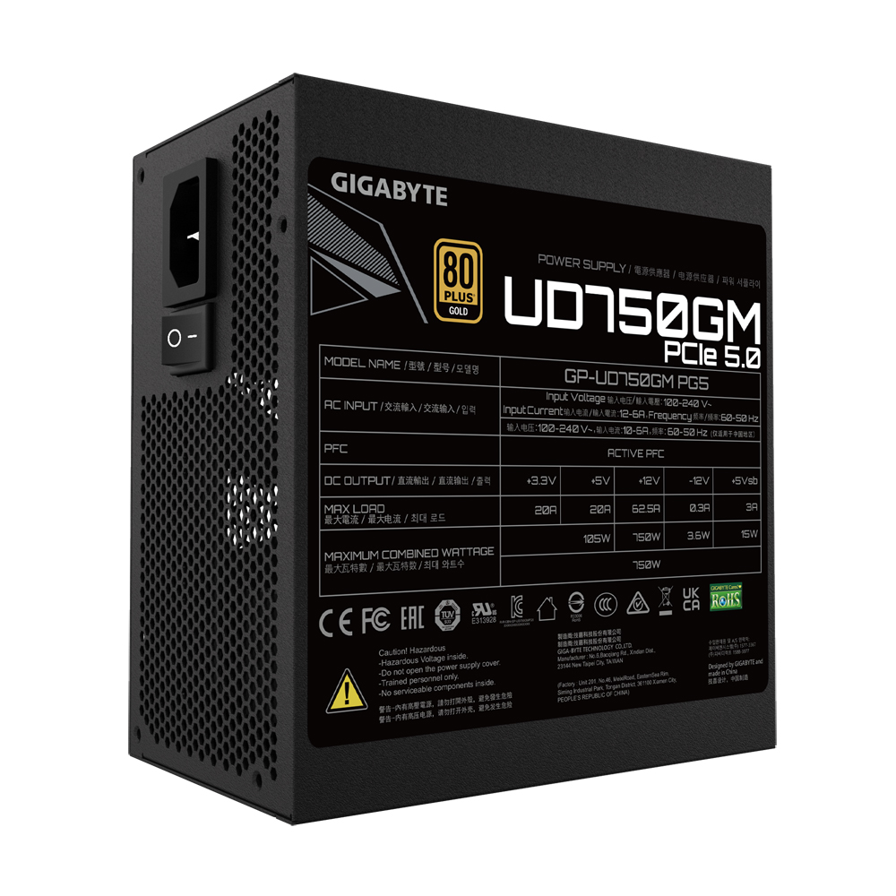 GIGABYTE UD750GM PG5 80PLUS골드 풀모듈러 ATX3.0 피씨디렉트_이미지