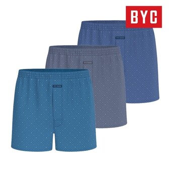 BYC 남성 순면 트렁크<b>팬티</b> 60수 사각박서 MCG1471 3매입