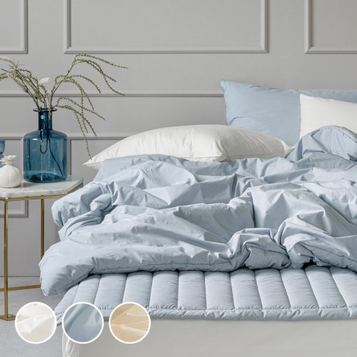 플레인 80수 고밀도 바이오워싱 호텔식 무봉제 차렵이불세트