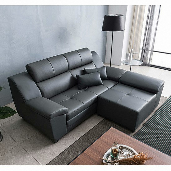 삼익가구 댄디 천연가죽 소파 3인용 (카우치스툴포함)_이미지