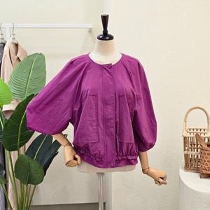 포커스 라운드넥 비비드 7부 소매 점퍼 FM5C3JP31296_이미지