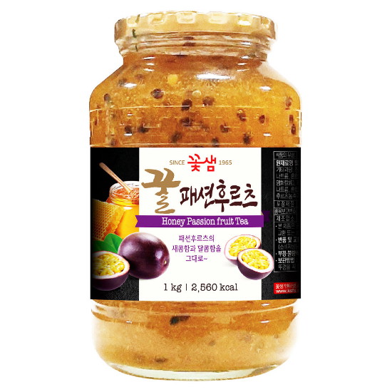 꽃샘식품 꿀 패션후르츠차 1kg이미지입니다. 누르면 해당 게시물로 새창이동합니다.